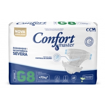 FRALDA GERIATRICA CONFORT MASTER G C/8 UND (CCM)