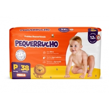 FRALDA PEQUERRUCHO BABY MEGA P C/38