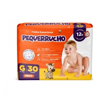 FRALDA PEQUERRUCHO BABY MEGA G C/30