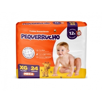 FRALDA PEQUERRUCHO BABY MEGA XG C/24