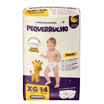 FRALDA PEQUERRUCHO BABY PANTS JUMBINHO XG C/14