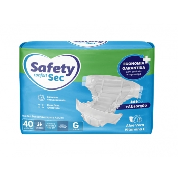 FRALDA GERIATRICA SAFETY CONFORT SEC MEGA G C/40