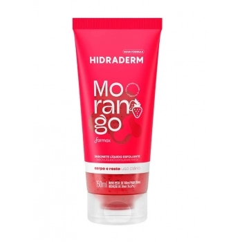 SABONETE LIQUIDO ESFOLIANTE MORANGO HIDRADERM 150ML