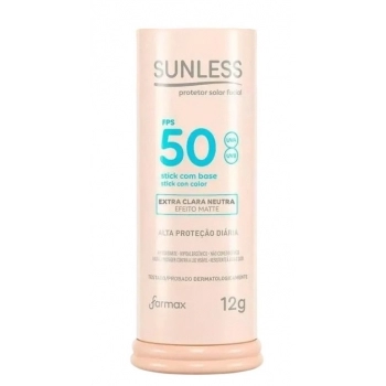 PROTETOR SUNLESS STICK FACIAL FPS50 C/BASE EXTRA CLARA NEUTRO 12G