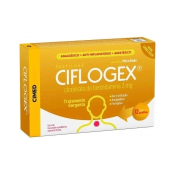 CIFLOGEX PASTILHAS MEL E LIMAO C/12 BENZIDAMINA