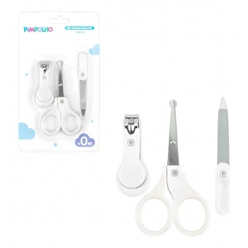 KIT P/UNHAS BEBE BRANCO C/3PECAS (38401) (PIMPOLHO)