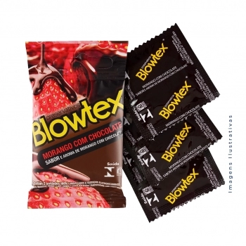 PRESERVATIVO BLOWTEX MORANGO C/CHOCOLATE C/3 UND (BLOWTEX)
