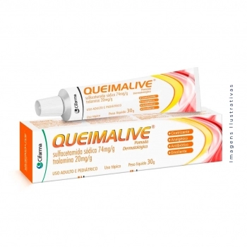 QUEIMALIVE POMADA 30G SULFACETAMIDA SODICA + TROLAMINA (CIFARMA)